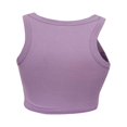 thumbnail image 5 of Women Solid Color Tank All-match Slim Stylish Sleeveless Crop Top, 5 of 5
