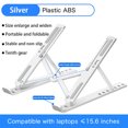 thumbnail image 4 of kurtrusly Laptop Stand Adjustable Plastic Laptop Holder Portable Folding Notebook Computer Stand, White, 4 of 8