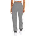 thumbnail image 1 of Innerwin Trousers Solid Color Ladies Bottoms Holiday Straight Leg Lounge Sweatpants Grey S, 1 of 3