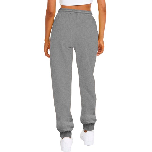 Innerwin Trousers Solid Color Ladies Bottoms Holiday Straight Leg Lounge Sweatpants Grey S