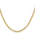 thumbnail image 3 of Diamond2Deal 14K Yellow Gold 3.5 mm Semi-Solid Rope Chain Necklace for Mens 26", 3 of 6