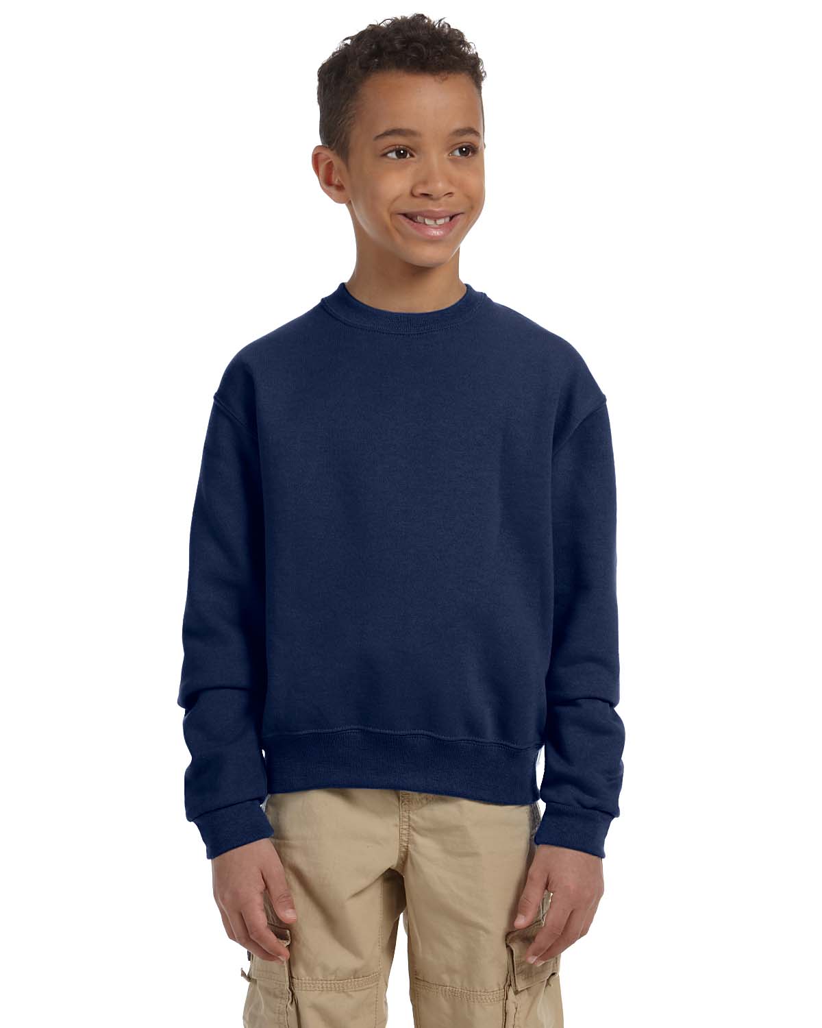 Jerzees Big Boy's NuBlend Seamless Ribbed Crewneck Sweatshirt, Style 562B