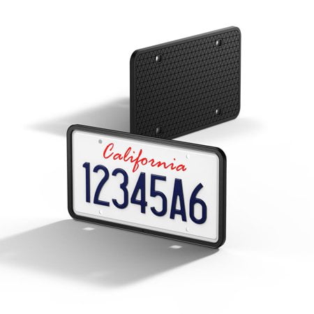 Spigen Car License Plate Frame Holder (Rattle Proof and Weather Proof) [1 Pack] with Screws & Installation Kit Designed for New Tesla Model