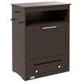 thumbnail image 1 of PawHut Station d'Alimentation pour Animaux Armoire de Rangement, Conteneur de Rangement, Café, 1 of 9