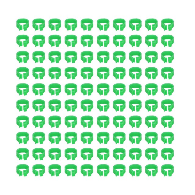 100 Pcs Anneaux de Jambe de Pigeon 8 mm Faciles à Identifier Réutilisables Légers Durables Fournitures pour Volaille