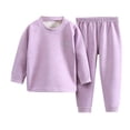 thumbnail image 1 of WEAIXIMIUNG Christmas Solid Color Children's Hoodie Set With Thick Fall And Winter Homewear Pajamas 170, 1 of 8