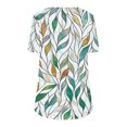 thumbnail image 4 of Pisexur Hauts pour Femmes, Hauts de Sortie pour Femmes, Hauts d'Entraînement pour Femmes, T-shirt à Manches Courtes Imprimé Mode Quotidienne Col Rond Vert,G, 4 of 6