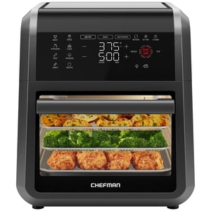 Chefman 6-in-1 Multifunctional Air Fryer Oven w/ 11.5L (12 Qt) Capacity, Digital Touchscreen - Black, New