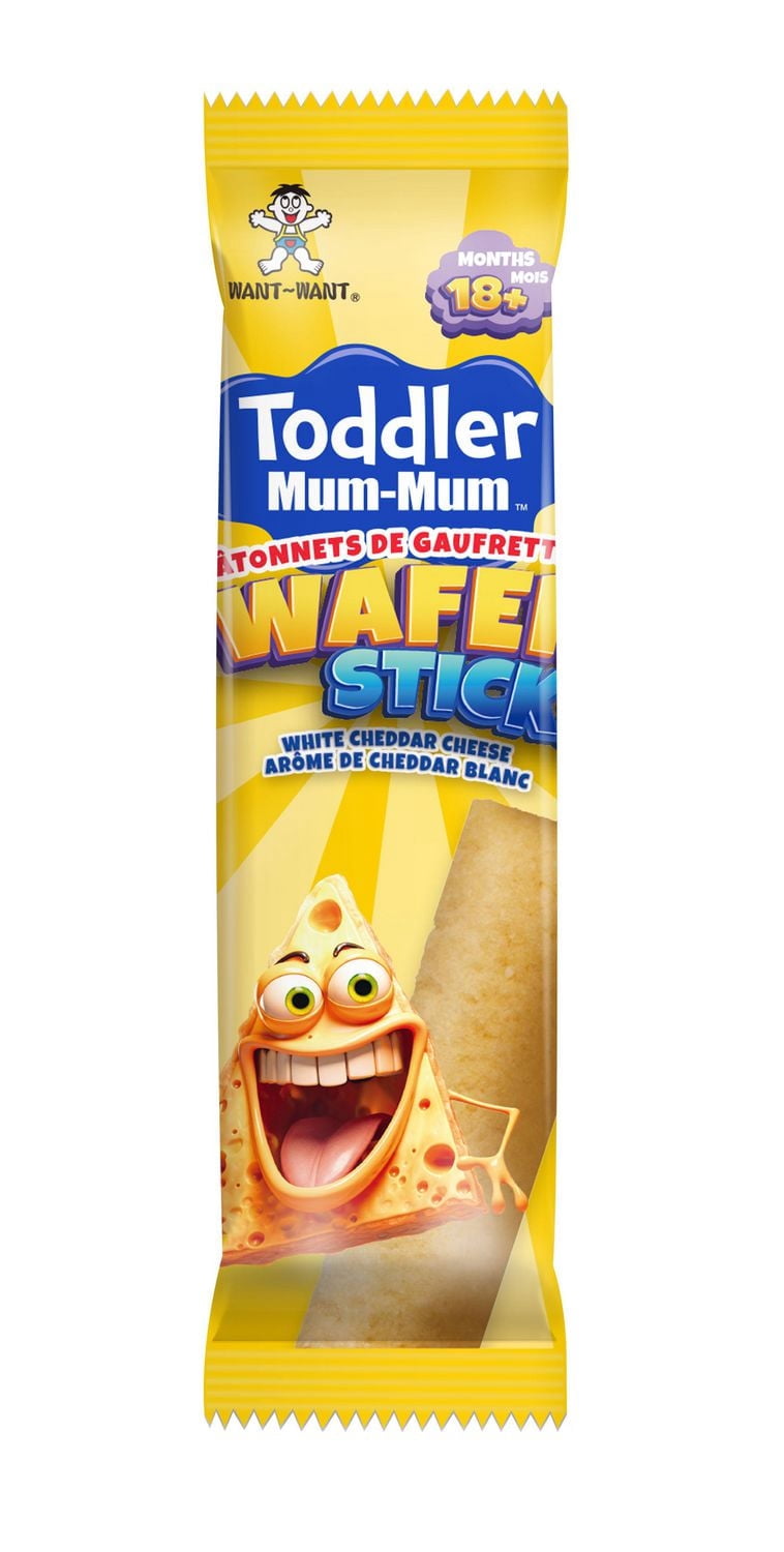 Toddler Mum-Mum bâtonnets de gaufrettes arome de cheddar blanc