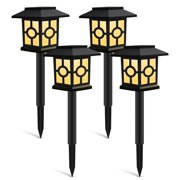 4Pcs Solar Lights Outdoor Landscape Lighting Lawn Lamp Solar Powered Light for Pathway Garden Patio Yard Decoration
