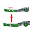 thumbnail image 4 of Adjustable Extendable Brake Clutch Lever for Trident 2022 Bobber 17-19 Tiger 800 Green, 4 of 10
