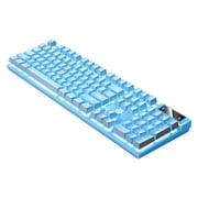 Rbaofujie Gaming Keyboard USB Wired Floating Keyboard, Ergonomic Water Mechanical Feeling Keyboard, Ultra-Slim LED Backlit Keyboard for Desktop, Compute