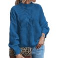 thumbnail image 4 of Yuyuzo Chandails pour Femmes Manches Longues Col Rond Pull Tricoté Automne Hiver Décontracté Couleur Unie Chandails, 4 of 6