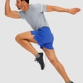 thumbnail image 3 of asjyhkr Mens Gym Shorts Zip Pockets Elastic Waist Drawstring Shorts Quick Drying Breathable Athletic Shorts, 3 of 3