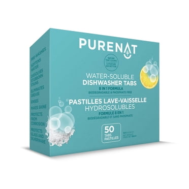 PURENAT Pastilles Lave-Vaisselle Hydrosolubles 50 unités