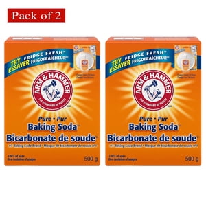 Arm & Hammer Soda au four, pour la cuisson, le nettoyage et la désodorisation, 1000g Total (paquet de 2, 500g Chacun) $14.99 Oui.