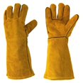 thumbnail image 1 of Cowhide flame-retardant welding work gloves heat-proof metal welding protector, 1 of 8