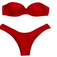 thumbnail image 1 of Women Summer Two-piece Bikini Set Push-up Padded Tube Top Triangle, 1 of 6