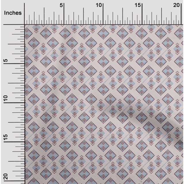 oneOone Polyester Lycra Fabric Diamond Geometric Print Fabric BTY 56 Inch Wide