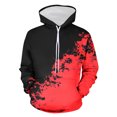 thumbnail image 1 of Men's Hooded Sweater Non Positioning Color Matching Print Pullover Casual Long Sleeved Top, 1 of 1