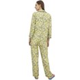 thumbnail image 2 of Bimba Chemise Jaune Boutonnée Pantalon de Pyjama 2 Pcs Ensemble de Nuit à Imprimé Floral-30, 2 of 5