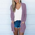 thumbnail image 2 of Pompotops Chemisier Décontracté à Manches Longues pour Femmes avec Poche Cardigan en Liquidation, 2 of 5