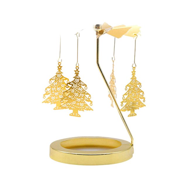 fastboy Rotating Candle Holder Candlestick Decorative for Living Room Ornament Christmas Tree