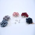 thumbnail image 3 of Xingzhi Delicate And Refined Corsage Brooches For Stylish Wedding Look Polyester Adds Touch Of Color Classic And Timeless dark green 1Set, 3 of 6