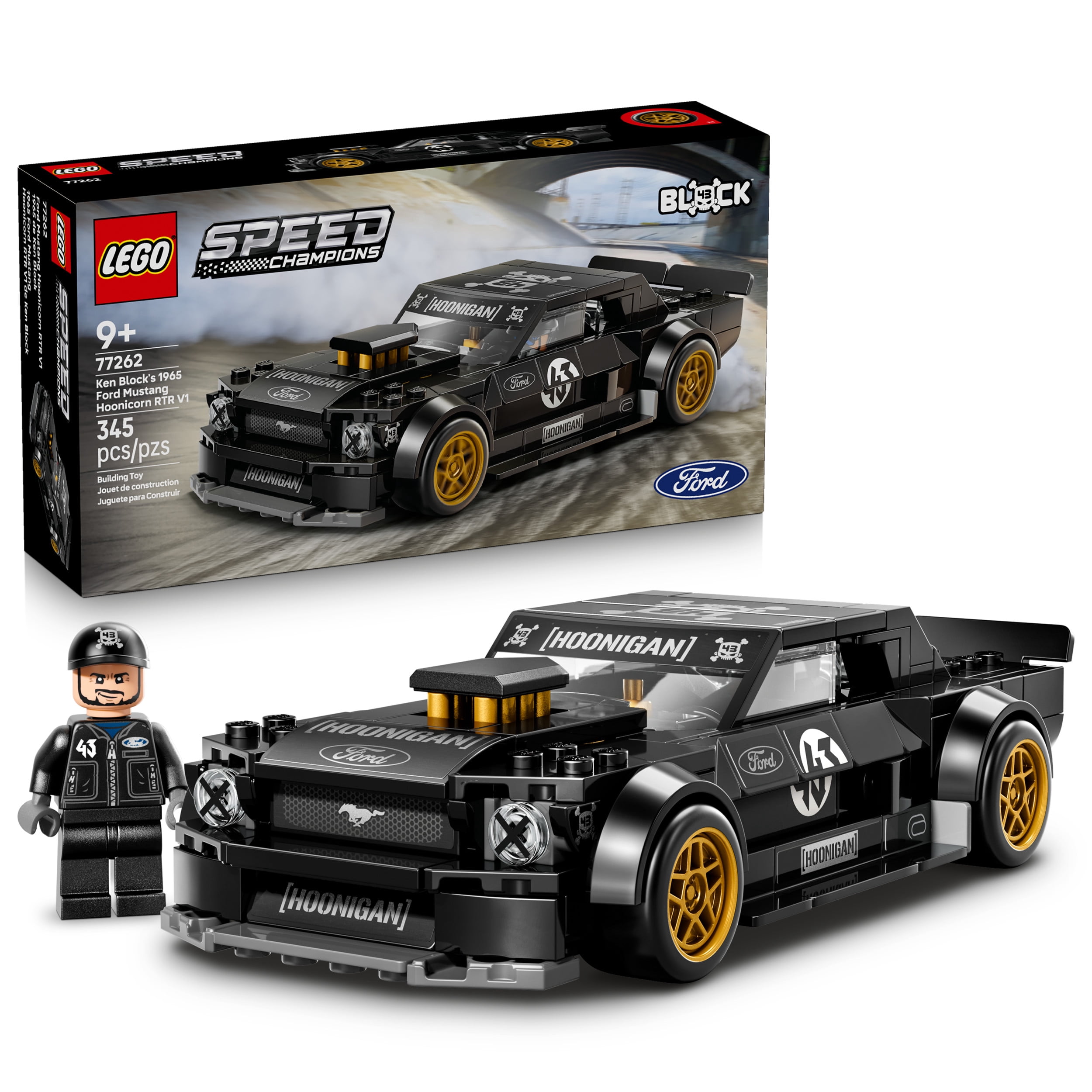LEGO Speed Champions Ken Block's '65 Ford Mustang Hoonicorn V1 - Building Set for Boys & Girls, Ages 9+ - Mustang Toy Car for Play or Display - Gift for Birthdays - 77262
