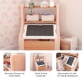 thumbnail image 3 of Step2 Harmony Toy Storage Box with Chalkboard Lid, Kids Toy Organizer and Activity Storage for Toddlers and Kids, Ages 2+, Rose Pink, 3 of 8