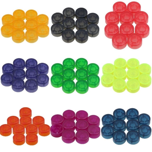 Langgg 10pieces Guitar Pedal Footswitch Guitar Effects With Plastic Accessory Specially Designed For Replacing Guitar Effects red