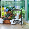 thumbnail image 3 of Flower Stand, Delicate Flower Shelf 2 Tier  For Gardens White,Black, 3 of 8