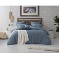 thumbnail image 3 of Swift Home Ultra-Soft Prewashed Wrinkle Texture Duvet Cover Set, Solid, Blue Dusk, Twin, 3 of 3