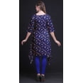 thumbnail image 4 of Bimba Hauts Imprimés à Feuilles Bleues et à Fleurs pour Femmes Kurti Asymétrique Robe d'Été pour Filles Grande, 4 of 6
