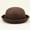 Coffee, variant on Elegant Adults Solid Hat Roll Up Brim Panama Bowler Hat Bucket Hat Mens Womens Classic Wool Round Bowler Hats Cap Techno Bucket Hat Black Bucket Hat Children Bucket Hat With Name Hat Men Black Bucket