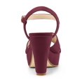 thumbnail image 2 of BLISSFUL STEP Women's Strap Platform Chunky Heel Slingback Sandals, 2 of 7