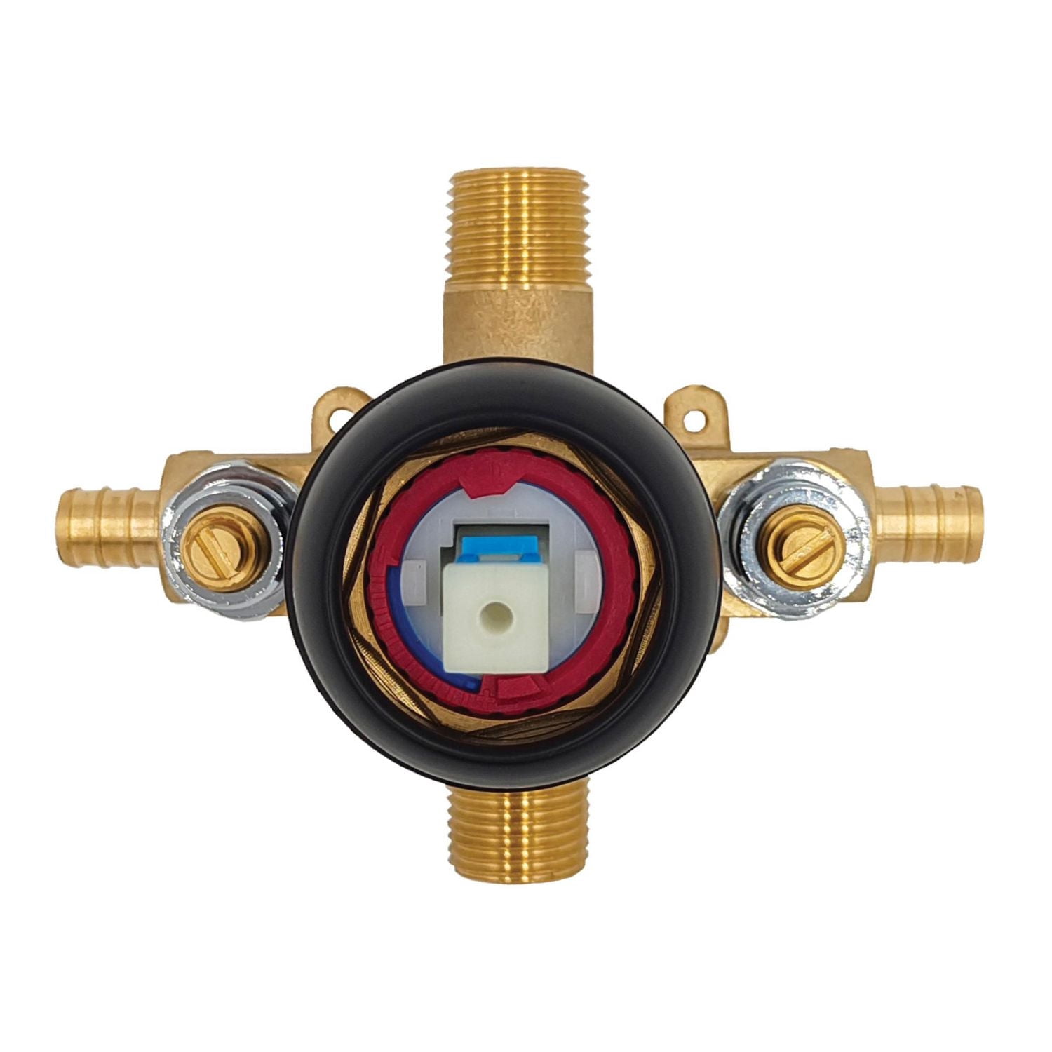 Ensemble a pression balancée d'akuaplus®, Valve PEX 1/2 po avec Douchette magnétique et bec de bain 5 3/8 po x 1/2 po raccord lisse.