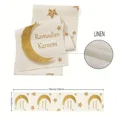 thumbnail image 3 of Ramadan Moon Star Print Seasonal Kitchen Dining Linen Table Runner Washable Family Dining Table Holiday Party Decor Supplies, 3 of 4