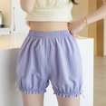 thumbnail image 4 of LOVZFMLL Women's Leggings High Rlasticity Large Size Half Pants Slim Fitting Leggings Purple L, 4 of 7