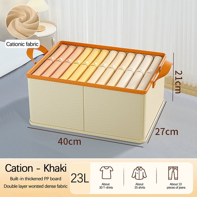 Birdeem Foldable Storage Box,Large Storage Baskets,Foldable Closet Storage Box ,Clothes Storage Basket Storage Box Miscellaneous Clothes Pants Storage Artifact,Small Storage Basket,Clothes Storage Bag