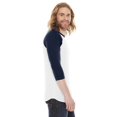 thumbnail image 2 of T-shirt Raglan à Manches Trois-Quarts, XS, WhiteNavy, 2 of 2