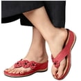 thumbnail image 2 of Stretch Orthotic Slide Sandals Cross Sandals Woven Beach Wedge Slippers Shoes, 2 of 4