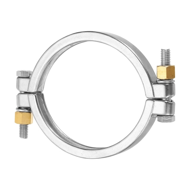 Unique Bargains 4.7' High Pressure Bolted Clamp Strap Double Pin Clamp Strap, 160mm Length