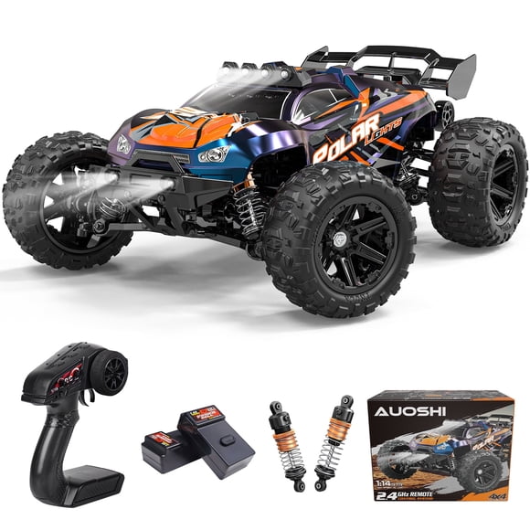 AUOSHI Fast RC Cars pour Adultes 40+ Mi/h Tout-Terrain Haute Vitesse et Tout-Terrain Voiture Télécommandée, 4RM Camion RC à l'Échelle 1:14 avec 70 Min d'Autonomie, 2 Batteries Cadeaux Jouets pour Enfants Violet