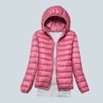 thumbnail image 2 of RKSTN Puffer Jacket Womens Winter Fashion Solid Color Lightweight Hooded Short Korean Style Jacket Plus Size Full Zipper Warm Jacket with Pockets, 2 of 7