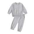 thumbnail image 1 of Hiiyo Big Boys Outfit Set Solid Color Crewneck Sweatshirt and Pants Casual Sweatsuit, 1 of 7