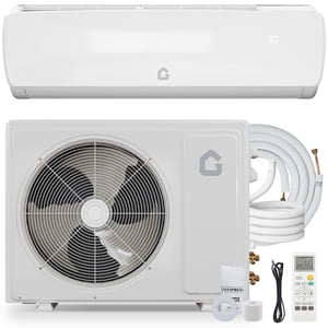 9000 BTU Mini Split Air Conditioner, 19 SEER2 115v Split Unit Ac and Heat Cool Up to 450 Sq.Ft, Ductless Air Conditioner w/Complete Installation Kit,Remote,Low Noise