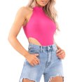 thumbnail image 1 of EYIIYE Combinaison Short d'Été pour Femme Sans Manches à Col Licou Aguichant Ajustée Extensible, 1 of 6