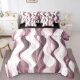 thumbnail image 1 of Erosebridal Modern Abstract Bedding Sets Full Size, Stripes Wave Comforter Sets with Sheets, Chic Geometric Reversible Bed Sheets Set, Breathable Room Decoration, 7pcs, 1 of 6