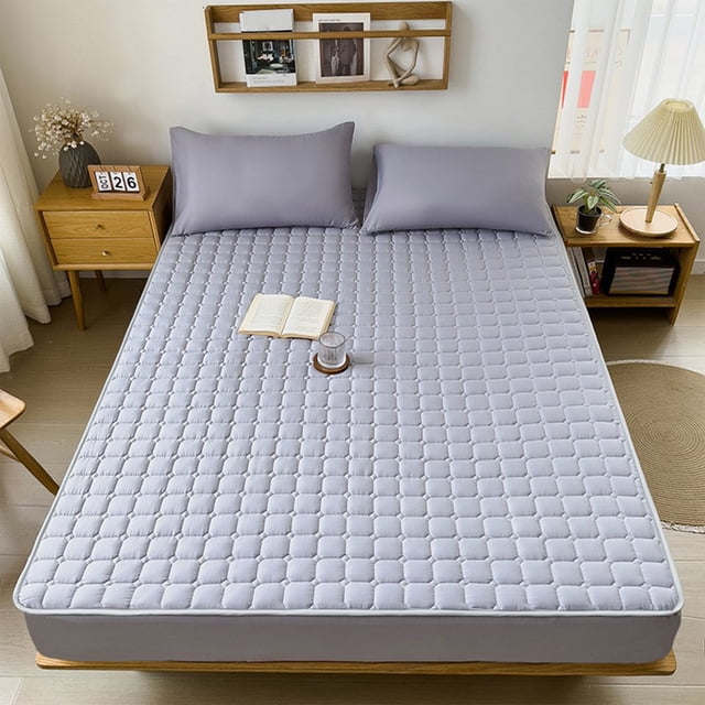 Jubipavy Matelas pour Toutes les Saisons Coussin Doux Tapis Antidérapant Format Lit Double
